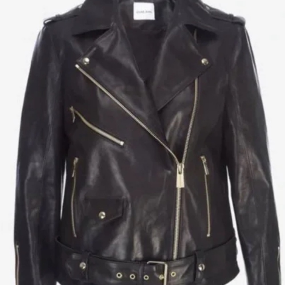 Anime Bing Black Leather ‘Benjamin’ Moto Jacket, Size Small